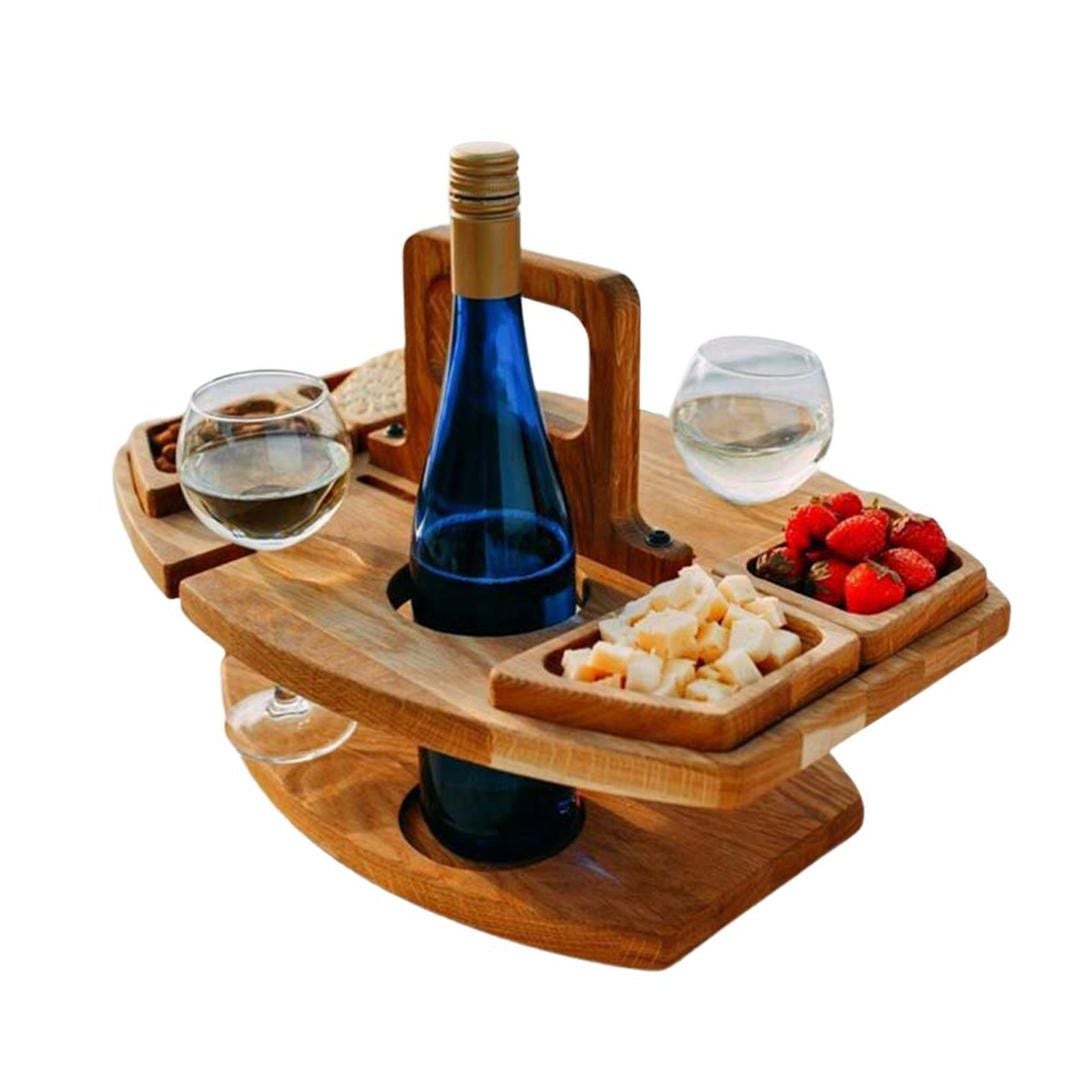 Picnic wooden Table with Glass Stand product thumbnail 5