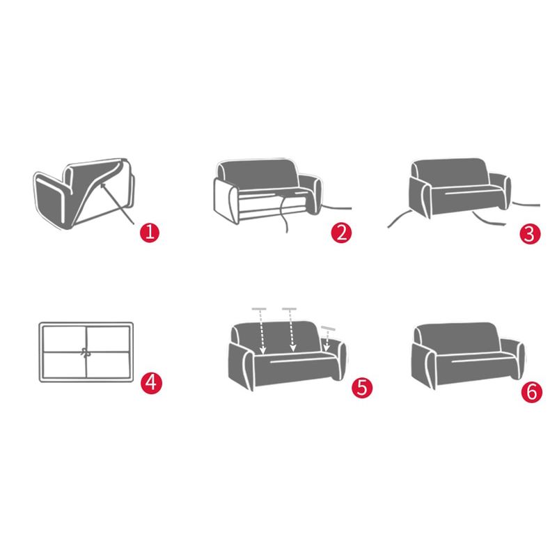 Elastic Sofa Cover 3-Seats - 14