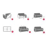 Elastic Sofa Cover 3-Seats - 14
