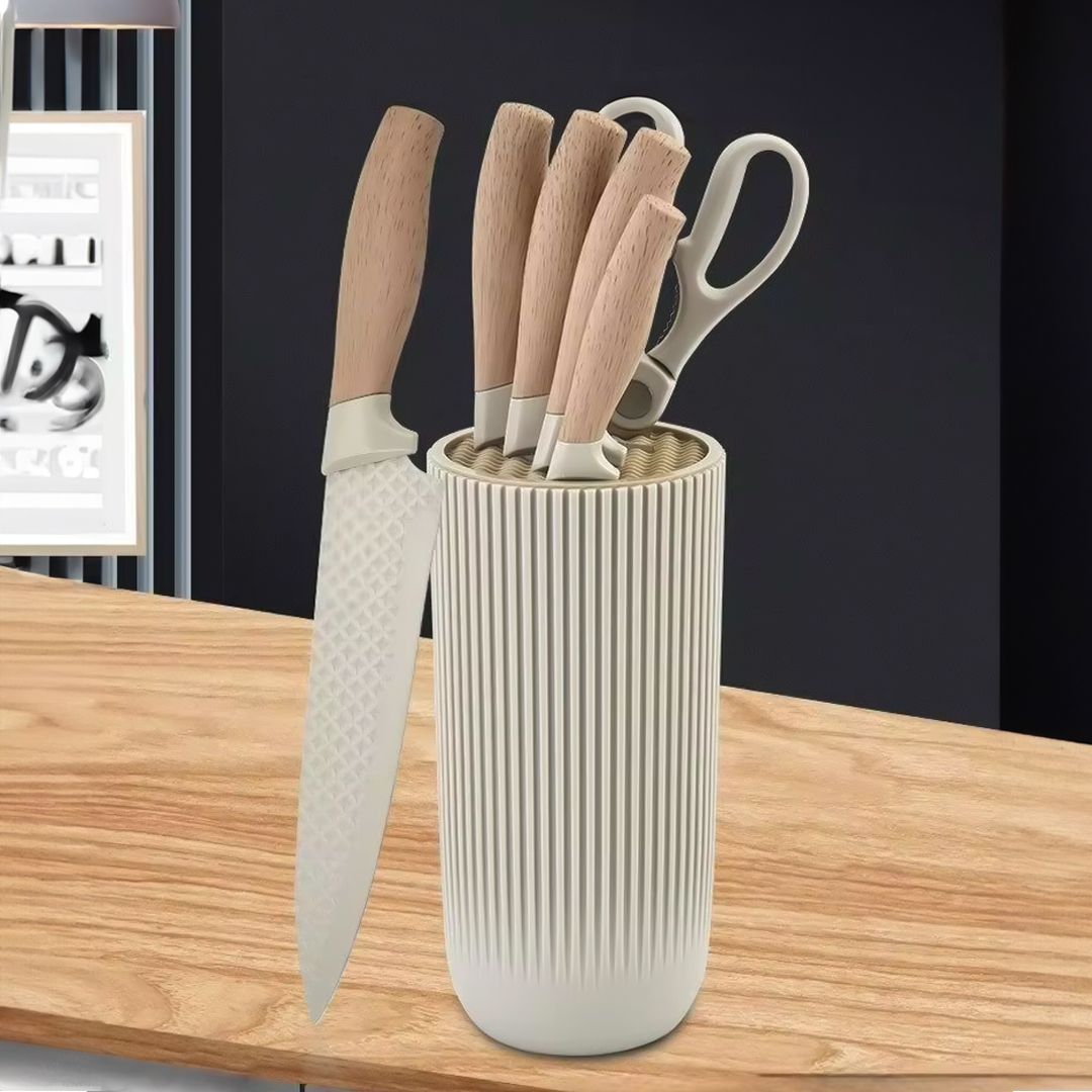 مجموعة سكاكين ستانلس مع حامل - 9