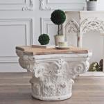 طاولة وسط بقاعدة انتيك حجرية - 4