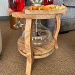 ستاند أرجيلة خشبي فاخر بسطح مقسّم للتسالي من روح - 15