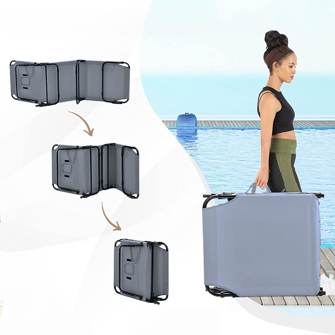 كرسي التشميس القابل للطي مع فتحة للوجه - 8