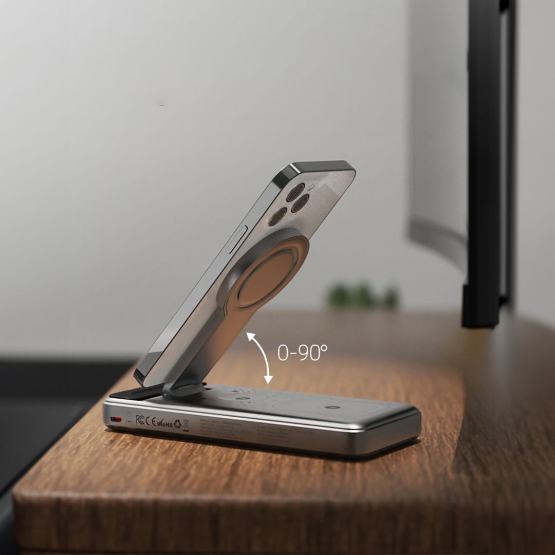 شاحن وباور بانك لاسلكي متعدد الوظائف - 7