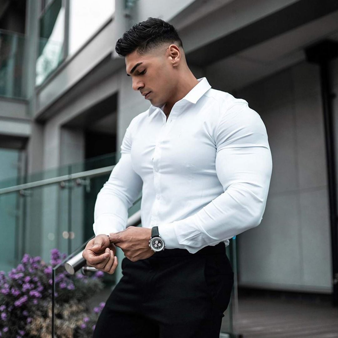 بلوزة بعضلات وهمية للرجال نصف كم - 2