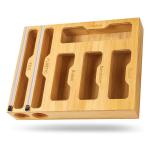 منظم أكياس وموزع تغليف خشبي - 10