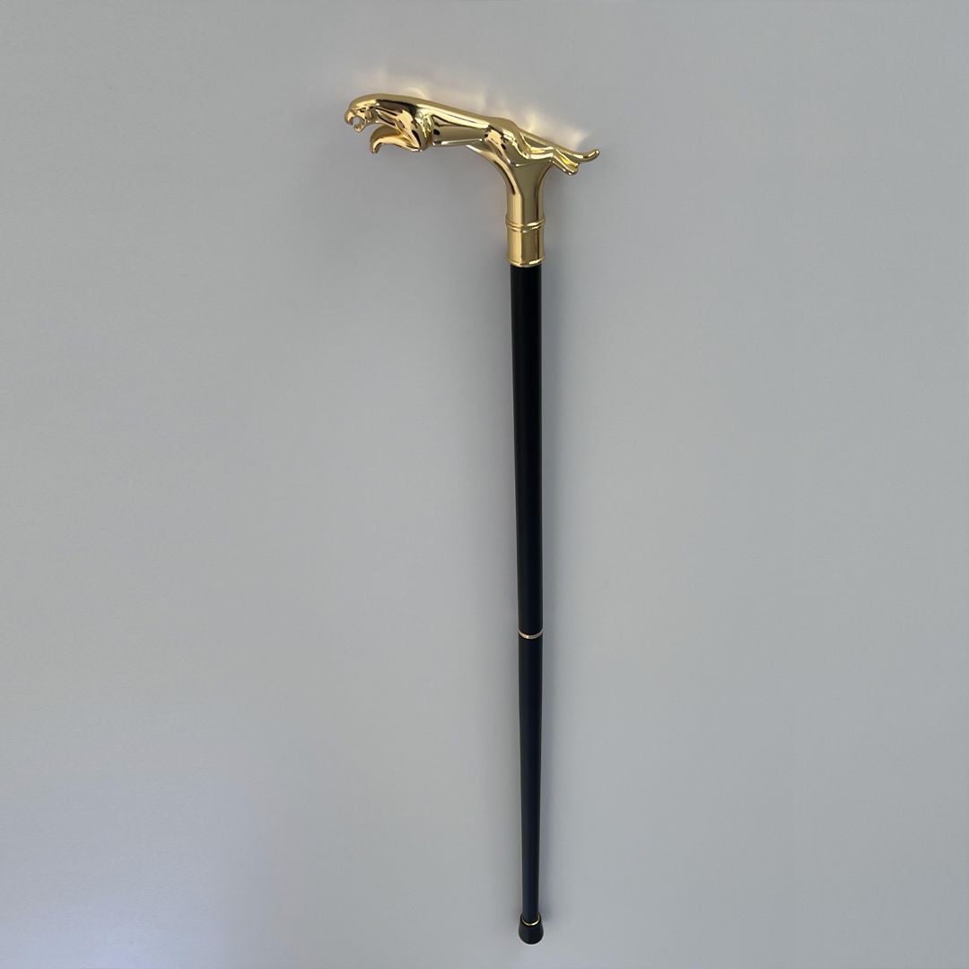 Leopard Handle Walking Stick - 13