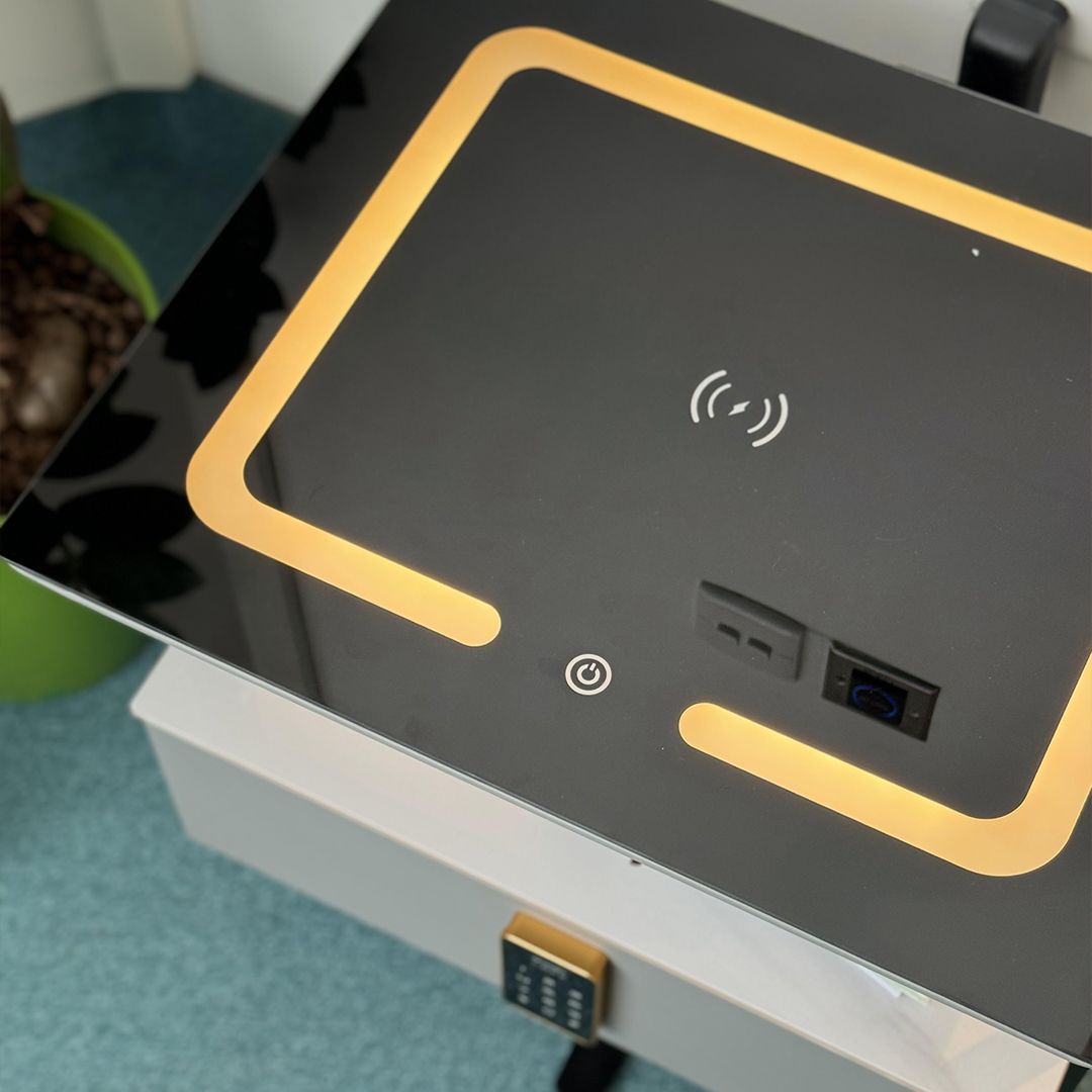 Marble Side Table with Wireless Charging product thumbnail 9