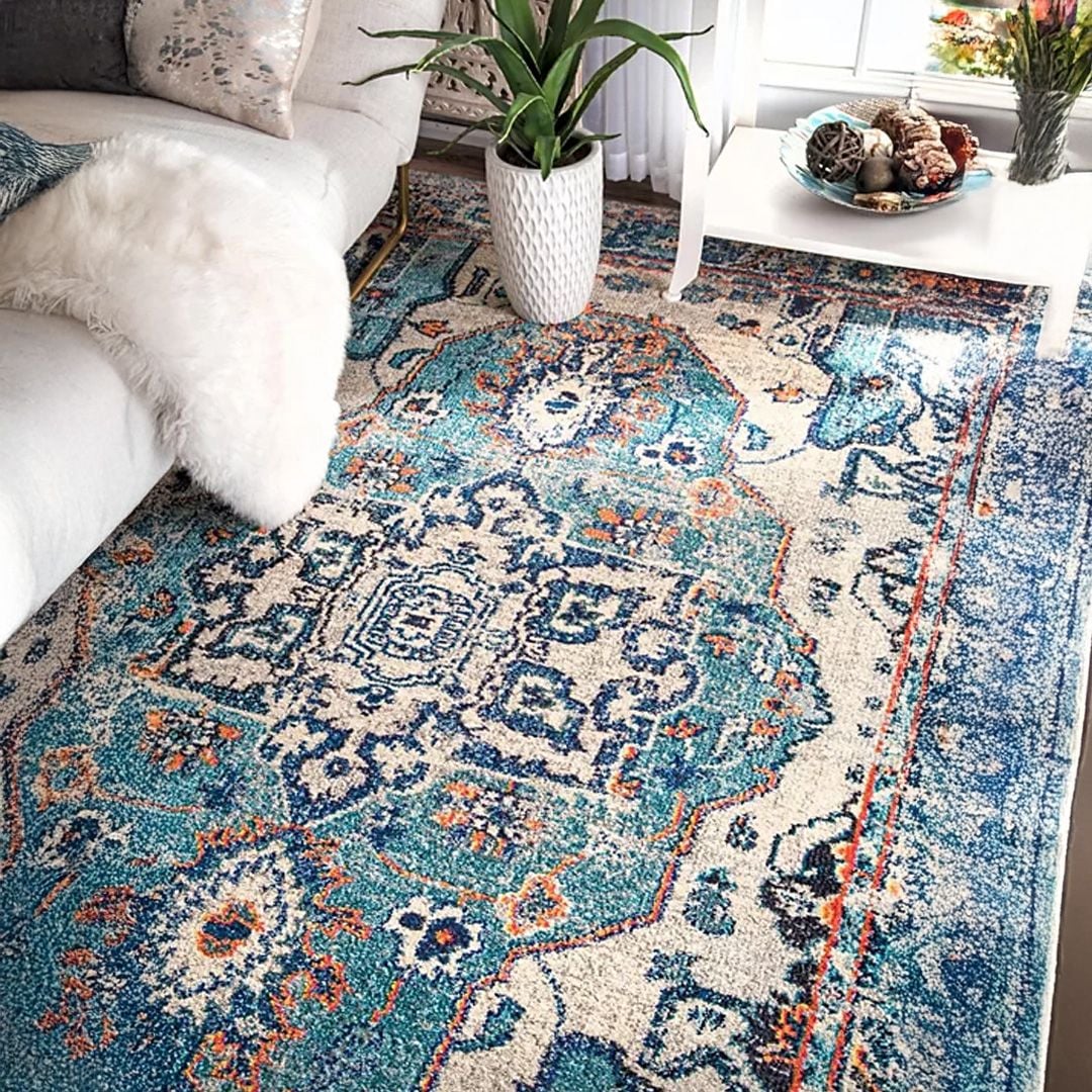 سجادة أرضية بنقشة تركية - 3