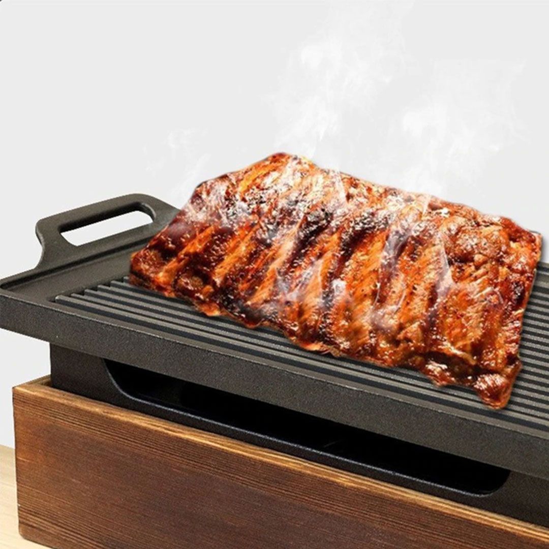 Wooden Base BBQ Grill product thumbnail 5