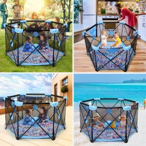 سياج قابل للفتح والتخزين بسهولة للأطفال - 4