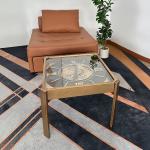 طاولة ديكور مربعة بتصميم ساعة تروس ذهبية - 14