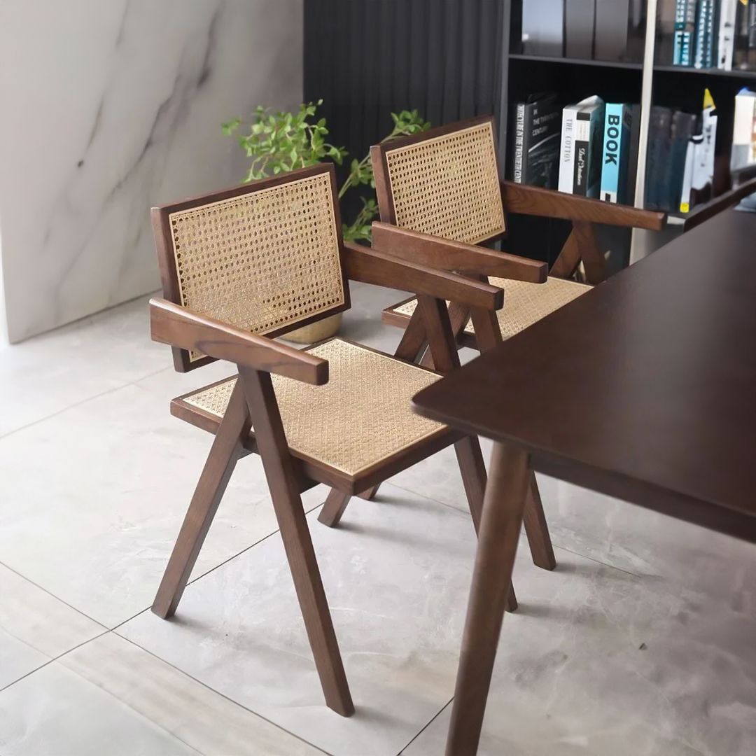 Rattan Chair With Rustic Design product thumbnail 5