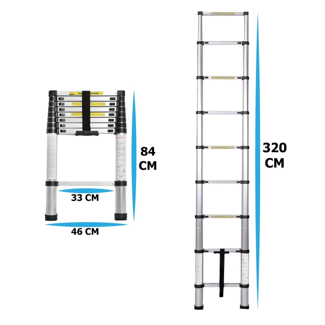 Telescopic Aluminum Ladders 9 steps product thumbnail 4