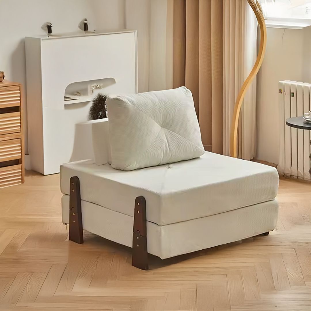 كرسي و سرير أرضي بأرجل خشبية - 1