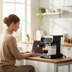 ماكينة إسبريسو DSP الاحترافية بضغط 20 بار - 4