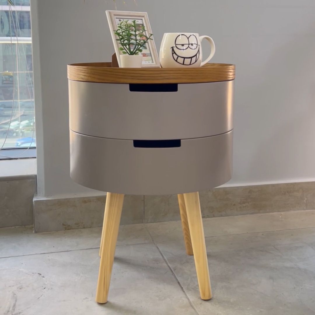 Round Side Table With Two Drawers product thumbnail 2
