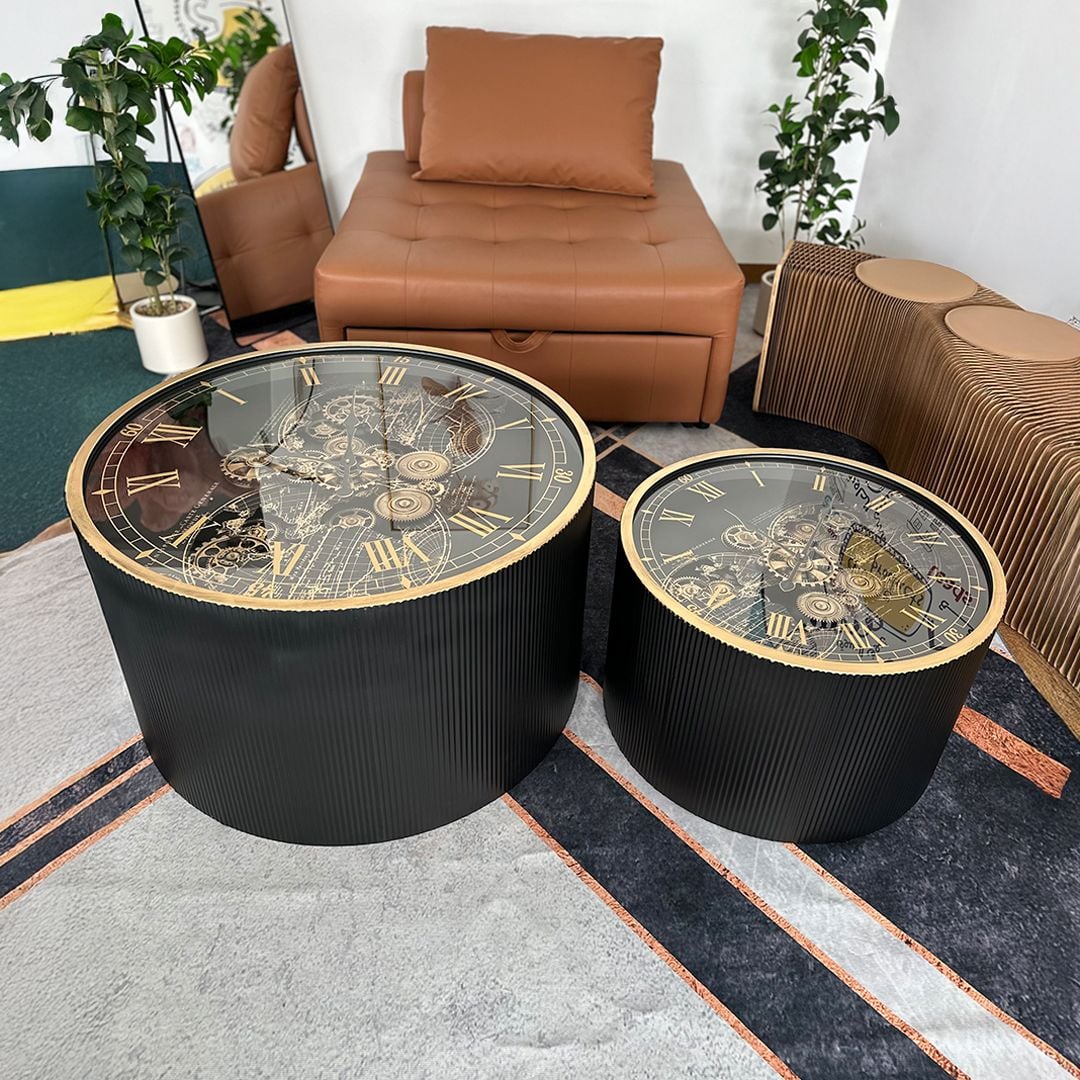 طقم طاولات بتصميم تروس ساعة فني فاخر - 3