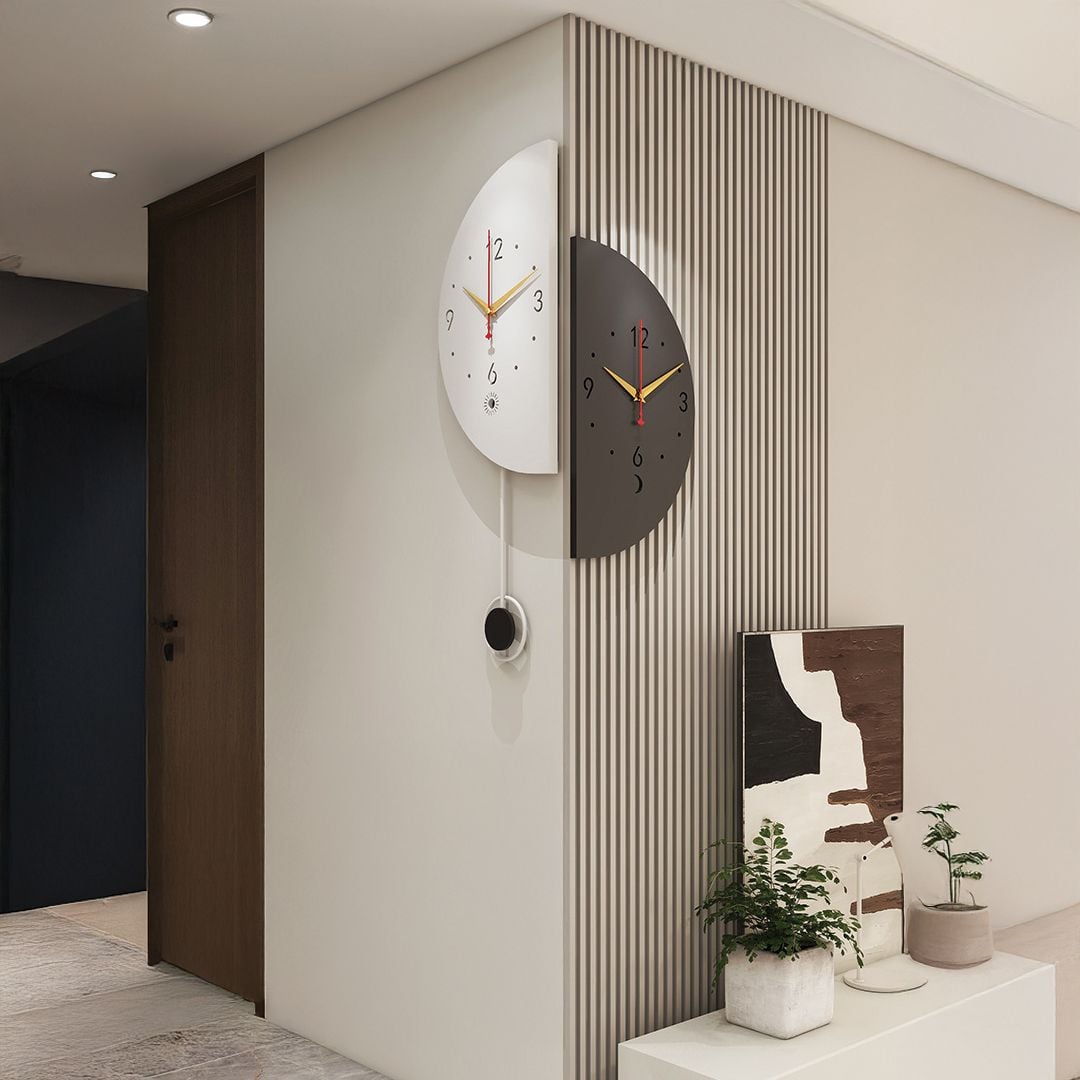 ساعة حائط مضيئة للزوايا - 8