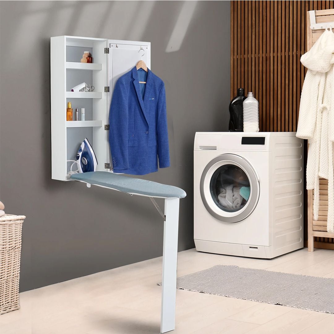 Multi-Functional Ironing Board With Three Shelves
