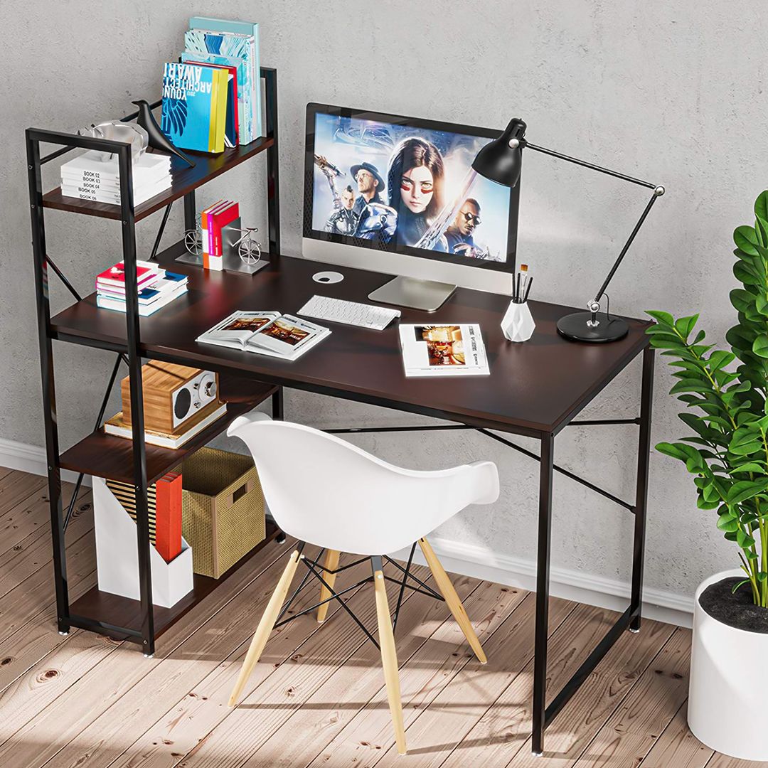 Computer Desk with Shelves 90 cm