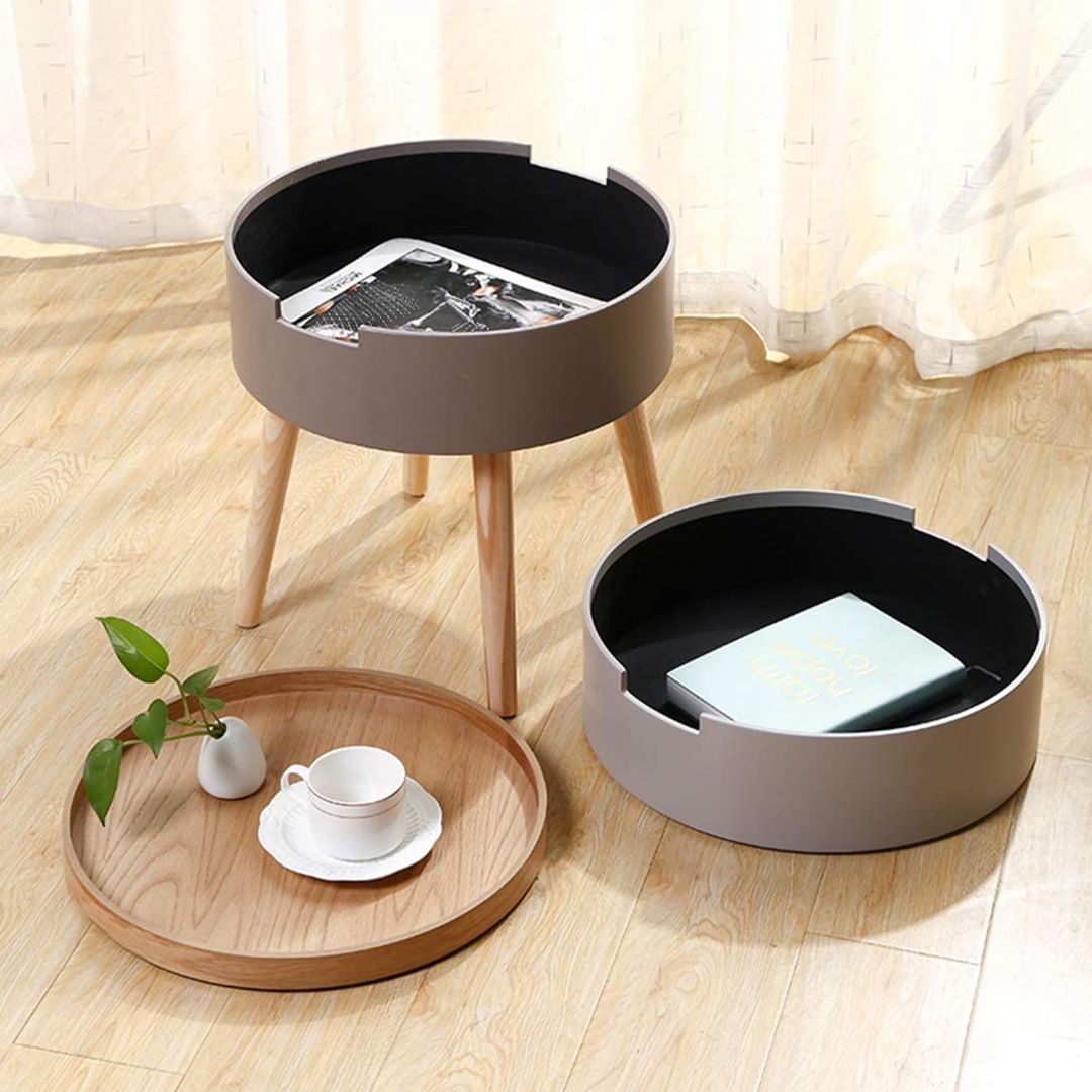 Round Side Table With Two Drawers product thumbnail 9