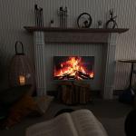 ديكور الموقد الخشبي بتصميم عصري - 2