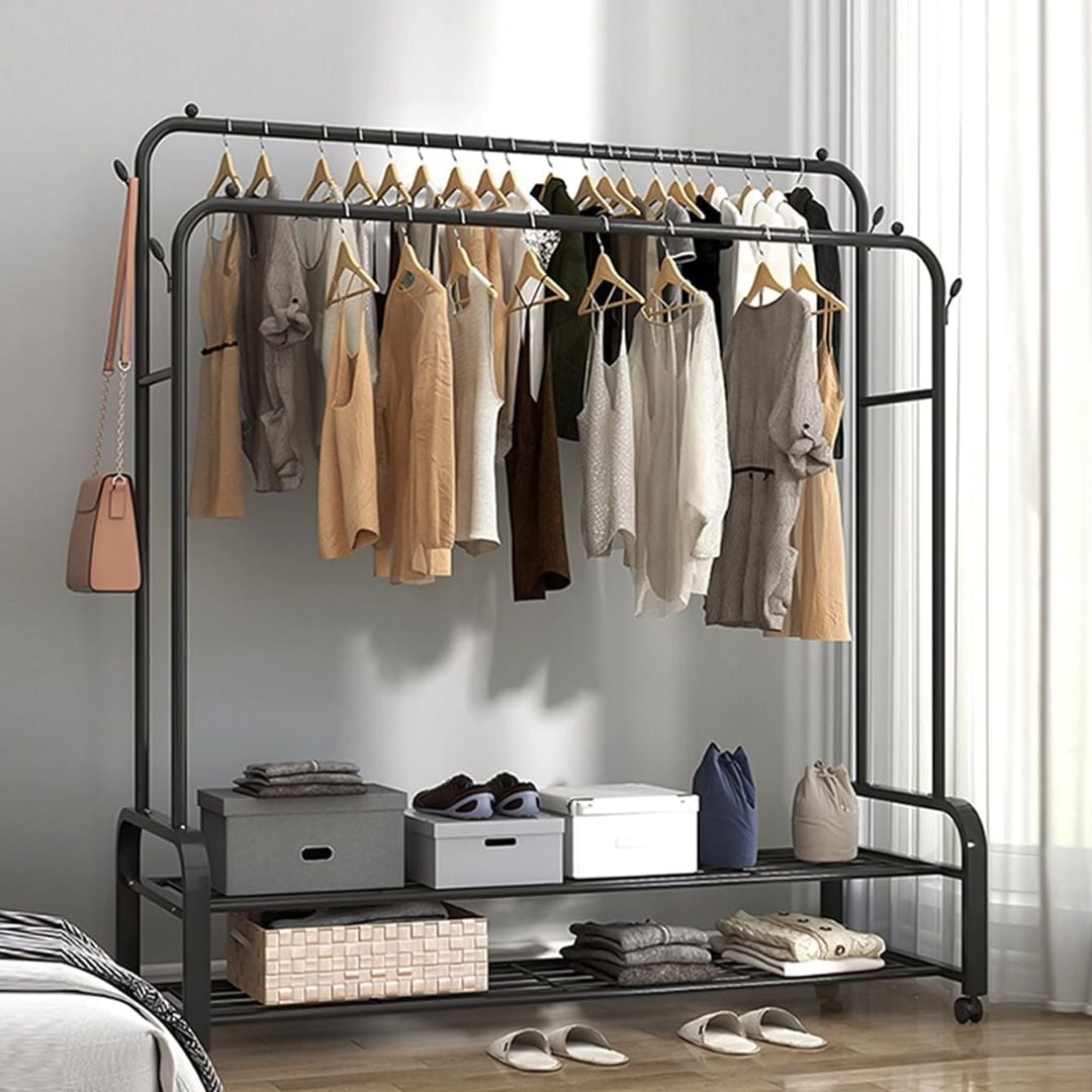 Clothes Hanging Stand with Shelves 140 CM product thumbnail 15