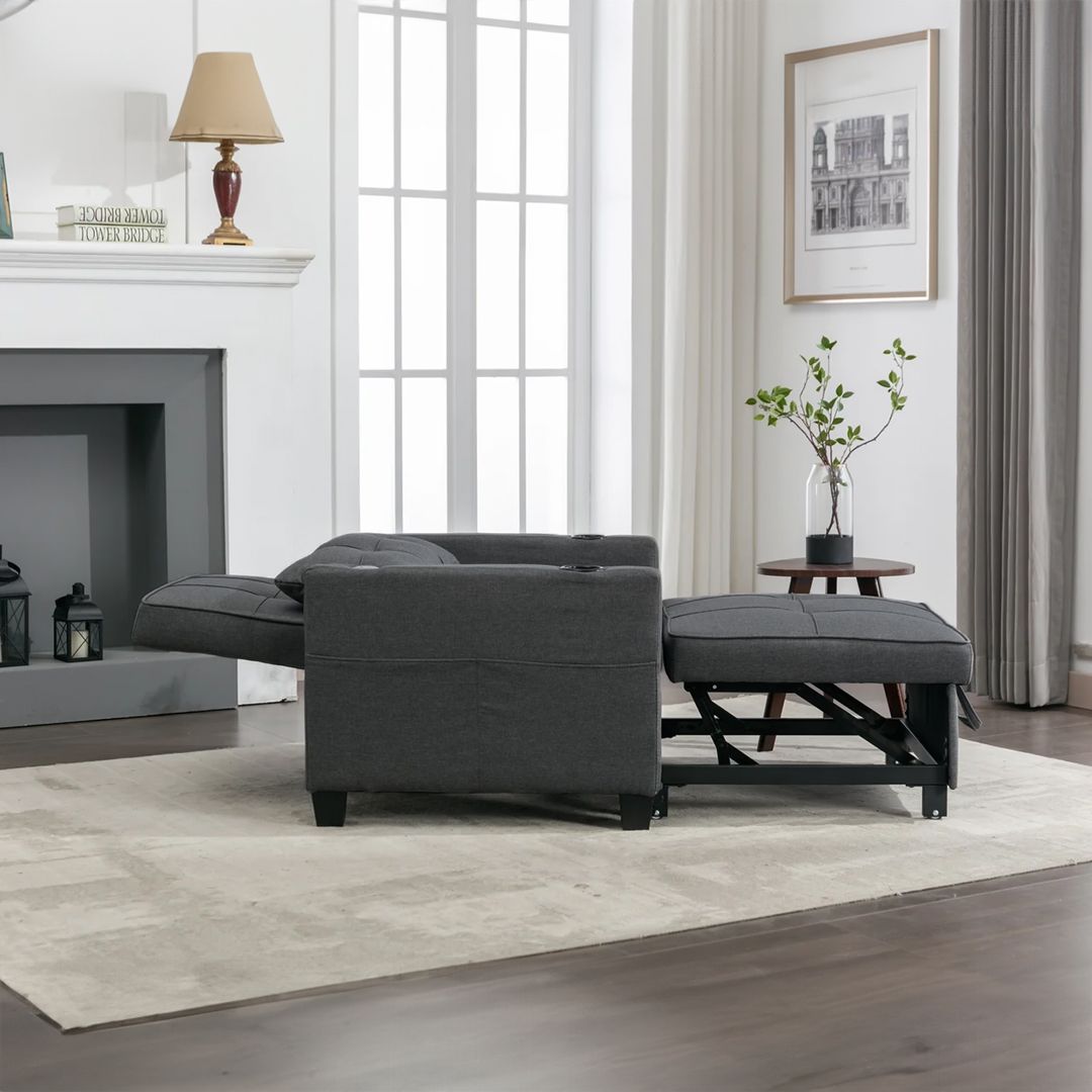 أريكة و سرير بتصميم عصري مع حاملات للأكواب - 5