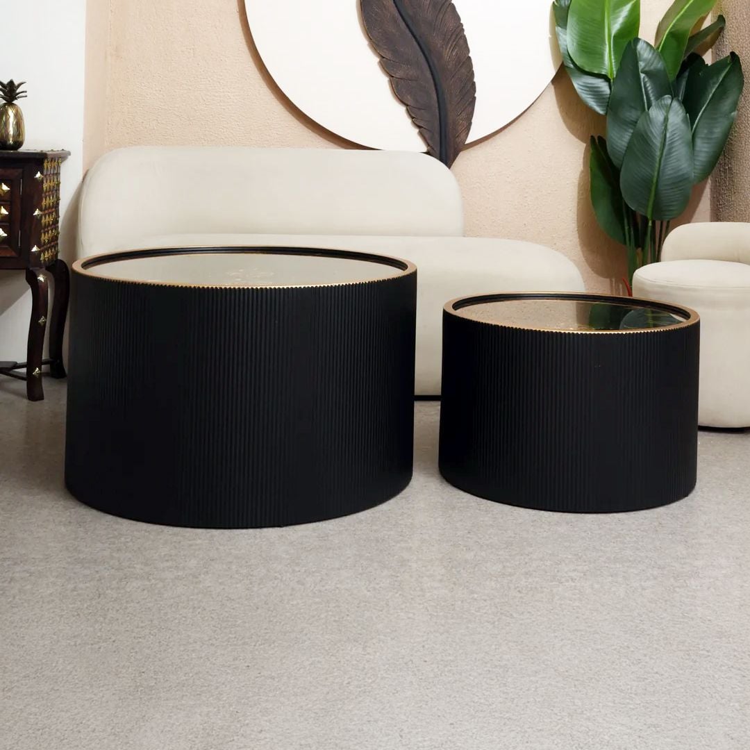 طقم طاولات بتصميم تروس ساعة فني فاخر - 14