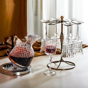 طقم تقديم كريستال مع ستاند للكؤوس