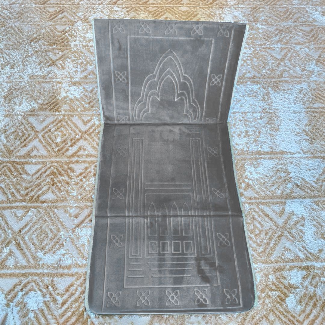 سجادة صلاة قابلة للطي مع مسند ظهر - 16