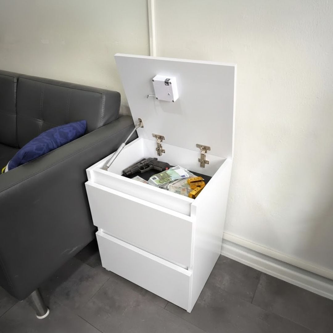Nightstand with Hidden Safety Safe - 7