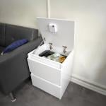 Nightstand with Hidden Safety Safe - 7