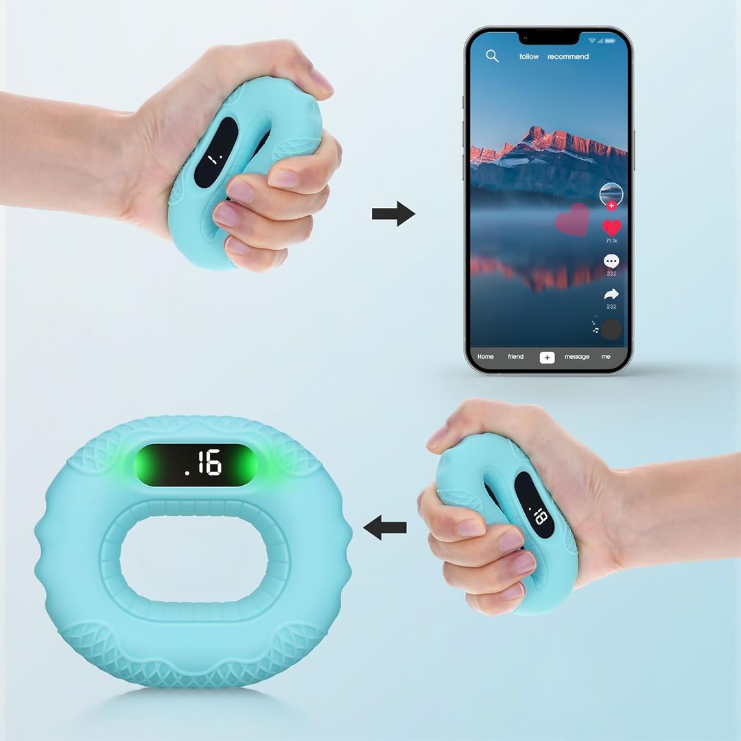 مقبض تمرين عضلات اليد بعداد رقمي - 6