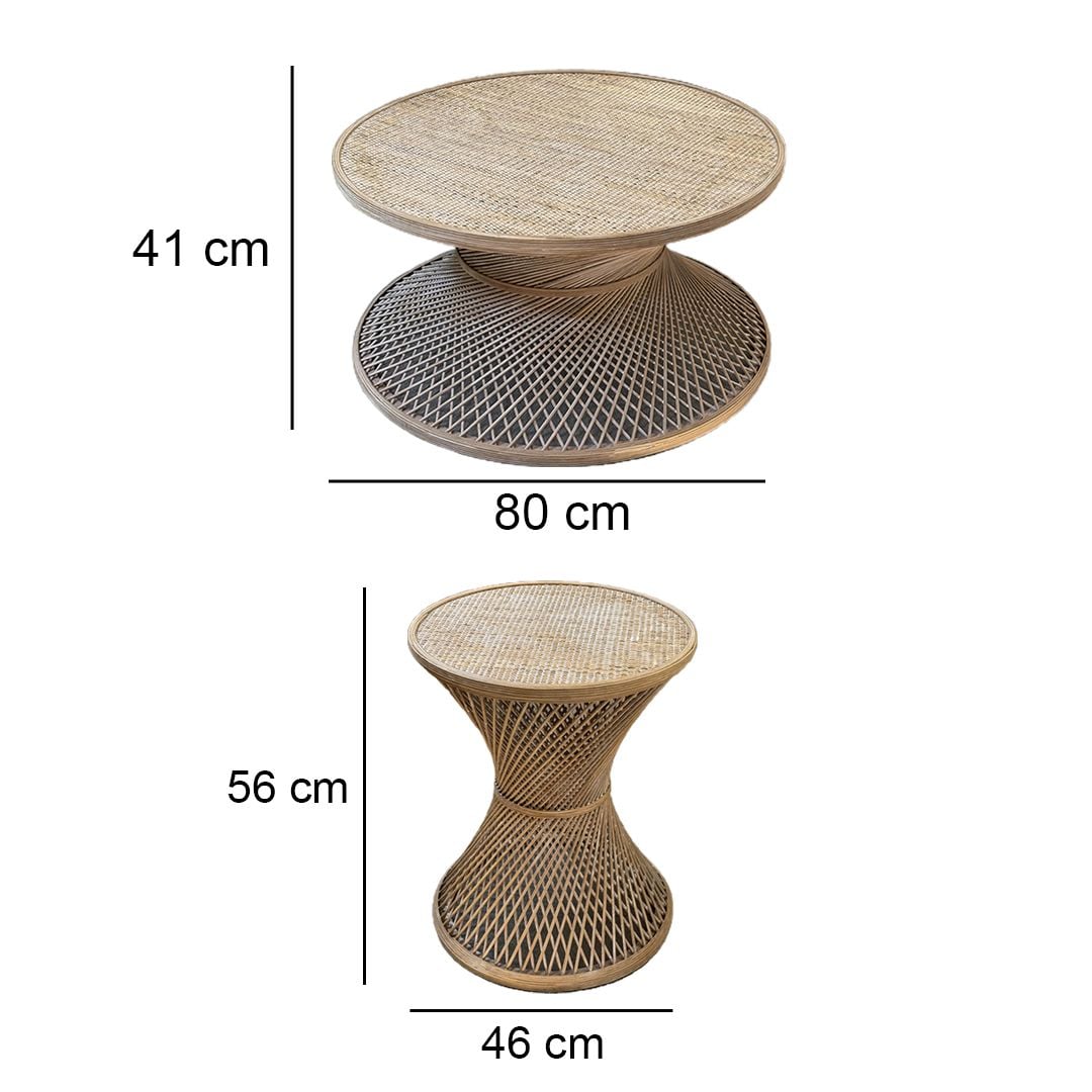 Japanese Style Rattan Table Set product thumbnail 9