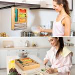 منظم أكياس وموزع تغليف خشبي - 15