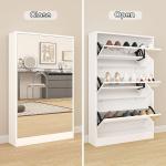 خزانة تنظيم الأحذية العصرية بمرآة - 7