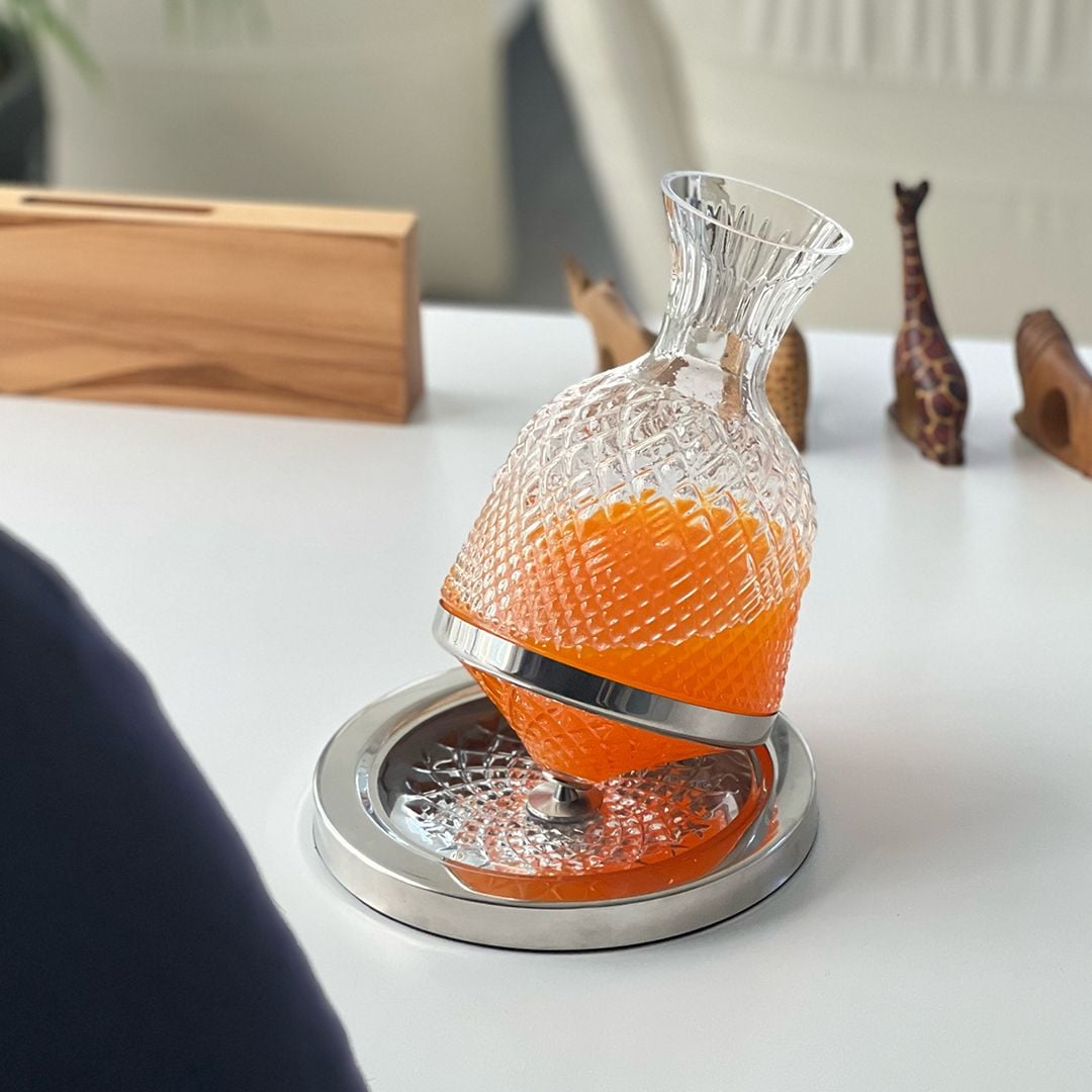 طقم تقديم كريستال مع ستاند للكؤوس - 5