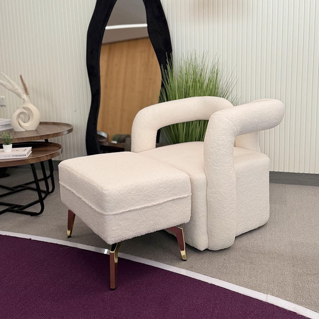 Velvet Chair with Footrest product thumbnail 15