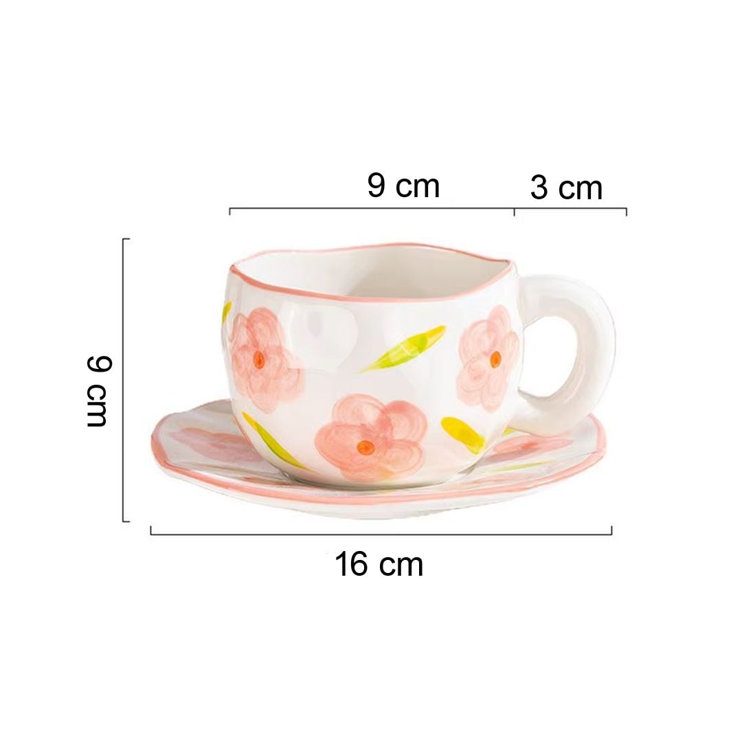 Pink Floral Cup with Saucer product thumbnail 7