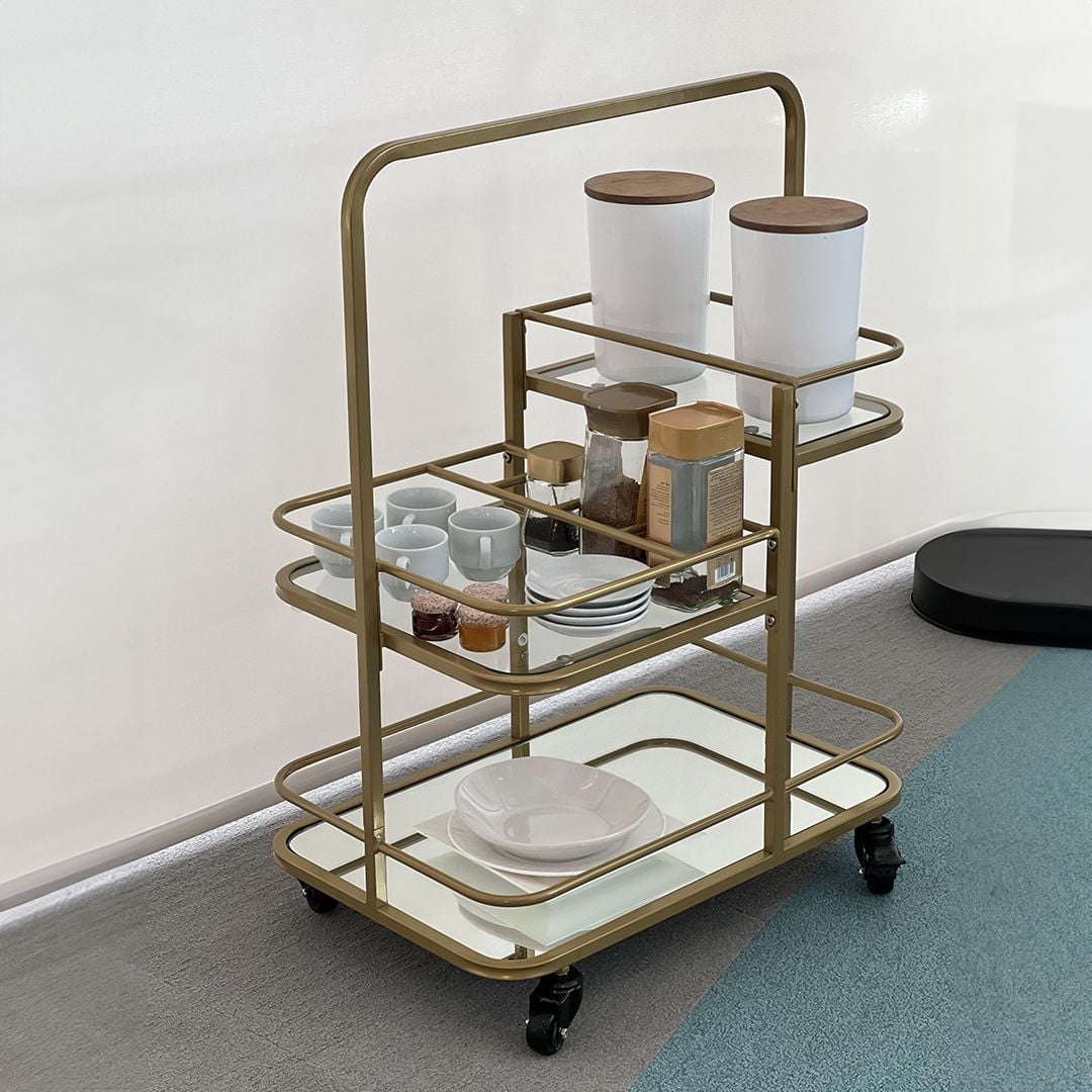 Metal hospitality trolley with wheels product thumbnail 5