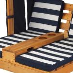 كرسي تشميس خشبي مع مظلة للأطفال - 8