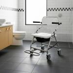 كرسي حمام طبي بعجلات قابل للطي - 16