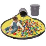 حقيبة تخزين الألعاب مع بساط للعب - 9