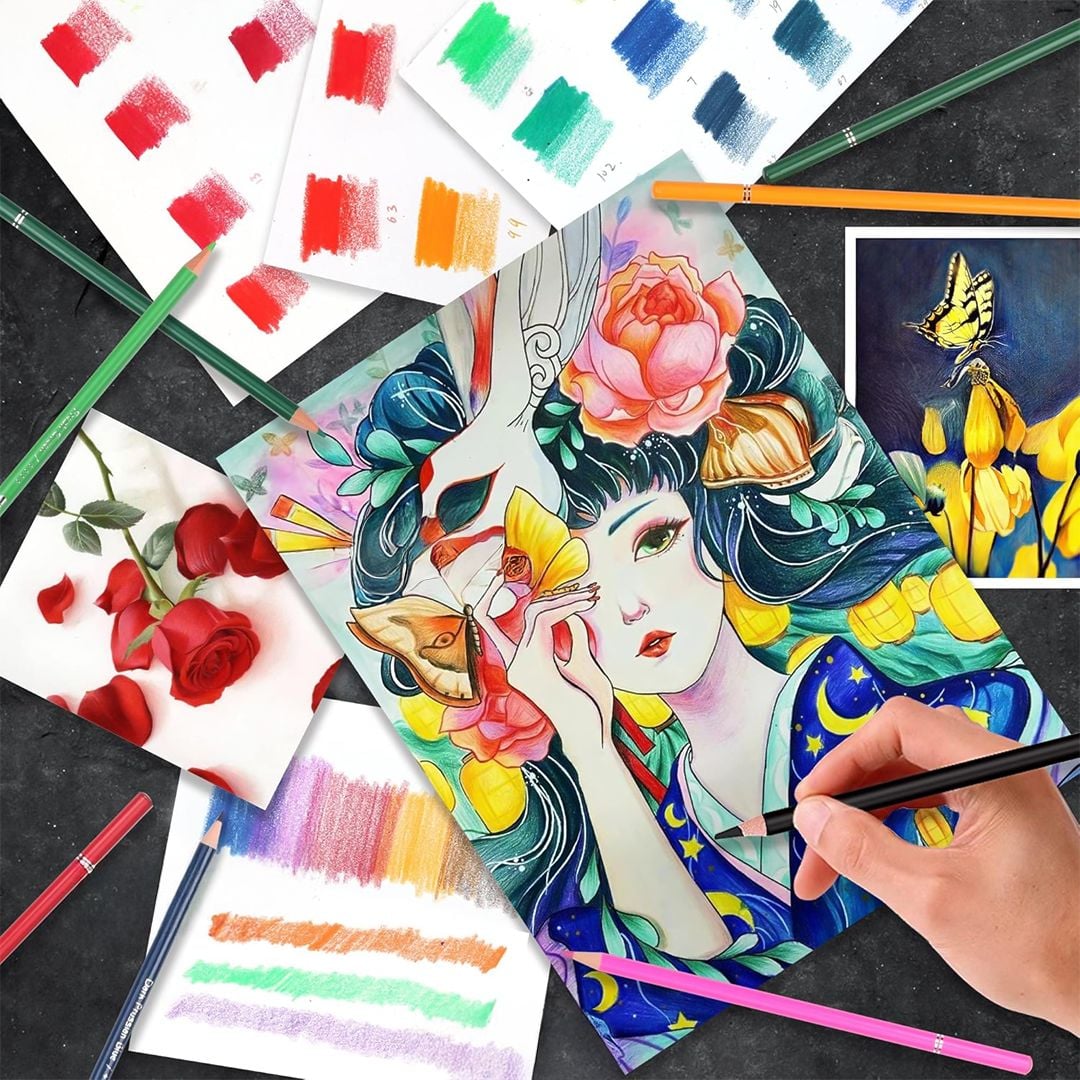 مجموعة أقلام التلوين الخشبية - 180 قلم - 7