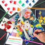 مجموعة أقلام التلوين الخشبية - 180 قلم - 7