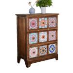 وحدة أدراج خشبية بتصميم فسيفسائي - 10