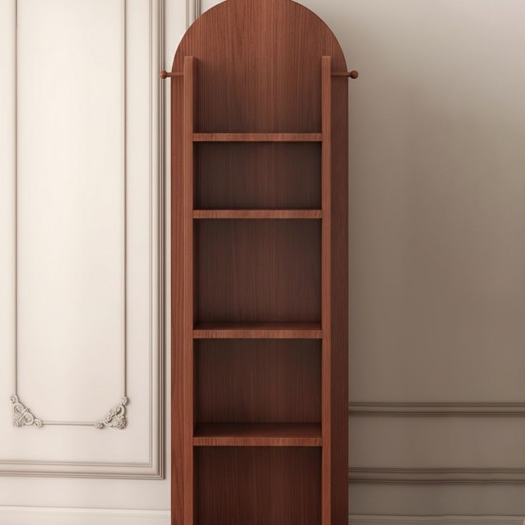 مرآة طولية مع رفوف تخزين خلفية مدمجة - 5