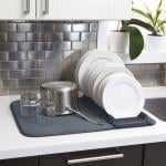 رف وبساط تجفيف الأطباق - 1